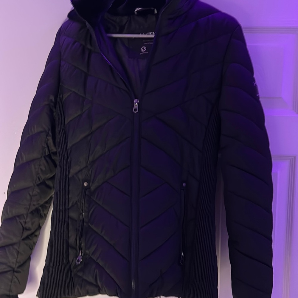 Nautica short puffer jackie with removable hood - unisex size M